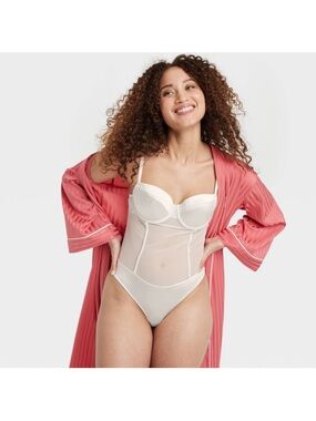 Large Size Target Auden Bridal bustier Teddy lingerie